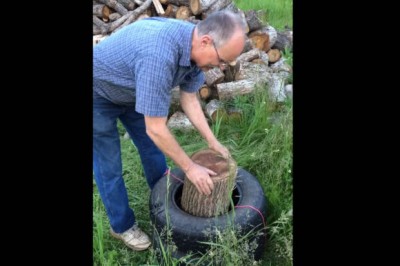 Rąbanie drzewa „na oponę” Czyli jak uzyskać idealne szczapy do kominka! 