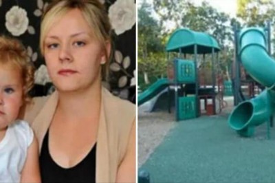 Z zakrwawioną pieluchą dziecko biegnie do mamy! Kobieta patrzy na zjeżdżalnię i jest przerażona! 