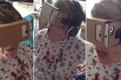 Założyli babci okulary do wirtualnej rzeczywistości! Reakcja staruszki jest niesamowita!