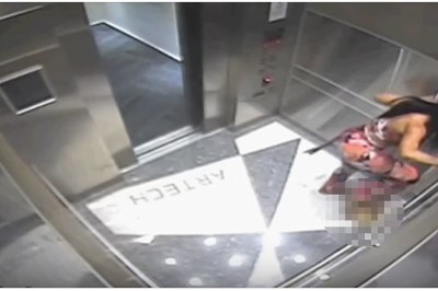 Wbiegłą do windy i zaczęła brutalnie kopać psa! Nie miała pojęcia o monitoringu! 