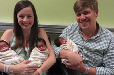 Biała mama rodzi czarnoskóre trojaczki! Mimo, że jej mąż również jest biały pokochali dzieci!