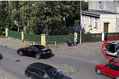 W Malborku pies wpadł pod radiowóz! Zobacz reakcję policjantów na tą sytuację!