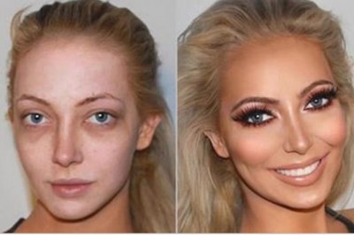 Zdjęcia kobiet z makijażem i bez! Różnica między tymi ujęciami jest tak wielka, że czasem ciężko poznać! 