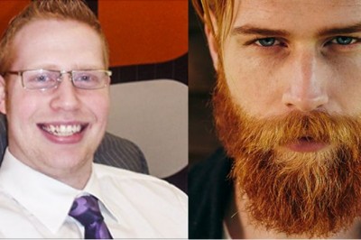 Fryzjer doradził nieśmiałemu księgowemu z nadwagą, żeby zapuścił brodę! Nie uwierzysz jak się zmienił!  
