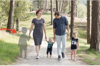 Rodzice wzięli udział w rodzinnej sesji fotograficznej! Na jednej fotografii dostrzegają tajemnicza postać!