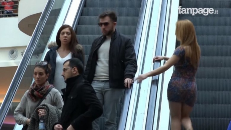 Piękna kobieta podrywa faceta w centrum handlowym! Reakcja jego żony jest idealna :D