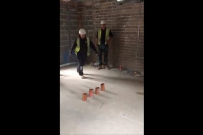 Nie ma to jak beka budowlańców ze świeżaka w robocie! Kolejny wkręcony!