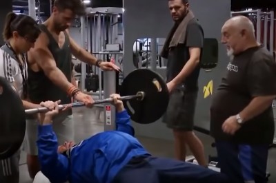 Miny Sebków bezcenne. Napakowany dziadek postanowił strollować „mięśniaków” na siłce