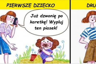 10 szczerych komiksów, które pokazują różnicę między pierwszym i drugim dzieckiem.