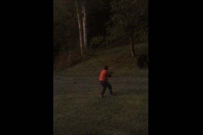  Oko w oko z niedźwiedzicą Grizzly. Majty miał pewnie pełne