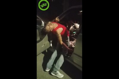 Ziomek chyba miał zamiar jechać w takim stanie autem, ale go odcięło