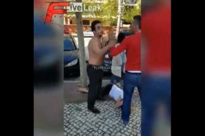 Pobił żonę w ciąży na ulicy. Szybko go obezwładnili przypadkowi przechodnie