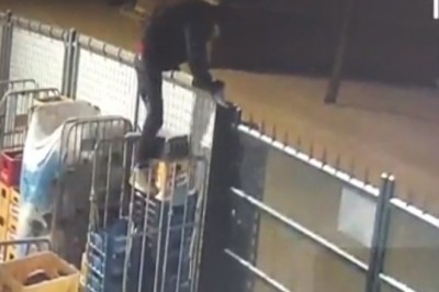 Seba chciał zwinąć dwie skrzynki piwa. Skończył w żenujący sposób