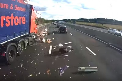 Z campingu została miazga. Kierowca TIRa nie wyhamował na autostradzie