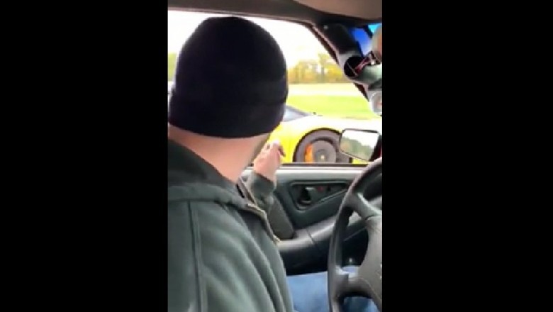 Typ rozwalił system na autostradzie. Ładą ścigał się z Lamborghini