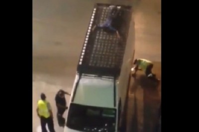 Seba tak się schował, że policja nie mogła go znaleźć. Kamerzysta miał z nich niezłą bekę