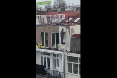 Daj mnie wałek i patrz jak się maluje na 3 piętrze. Specjalista BHP w akcji