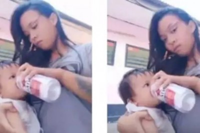 Żeby uśpić dziecko postanowiła napoić je piwem. Nagranie zobaczyła oburzona matka