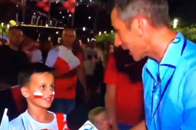 Młody kibic kontra reporter TVN 24. Szybki wywiad tuż po meczu z Izraelem