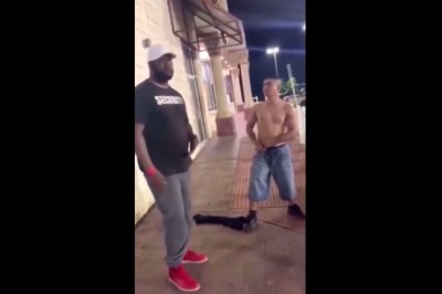 Ogromny ochroniarz kontra mały Seba. Sam się o to prosił