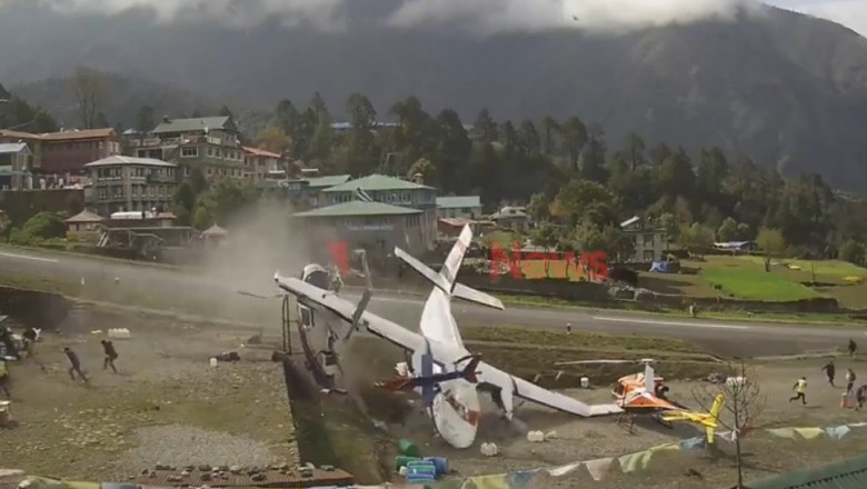 Wypadek samolotu i dwóch helikopterów na lotnisku w Nepalu