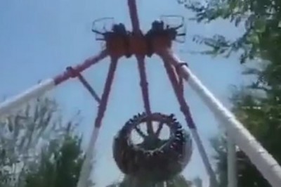 Złamało się ogromne wahadło. Wypadek w wesołym miasteczku