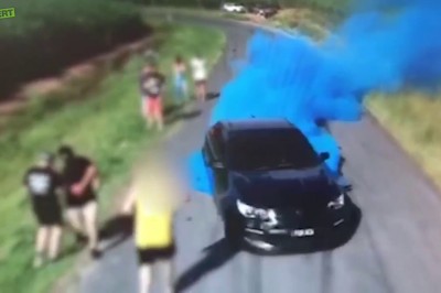 Miał być popis palenia gumy, a skończyło się spaleniem auta