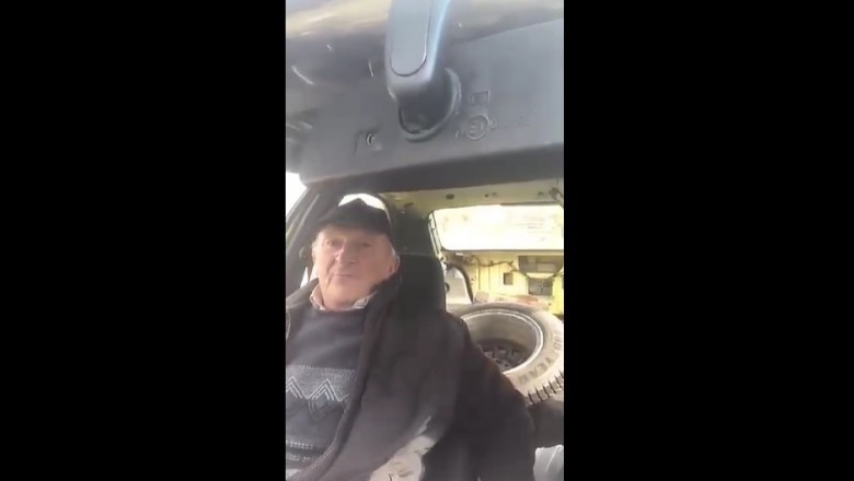 „Wolno Łukasz!” Szybka przejażdżka wnuczka z dziadkiem