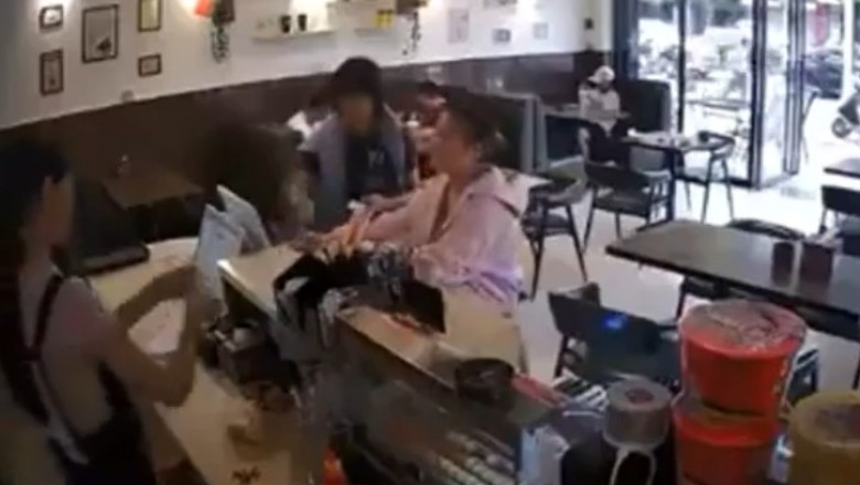 Ziomka ostro poniosło. Tak się skończyło wepchnięcie w restauracji