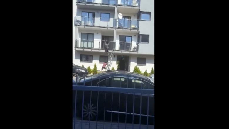 Włamywacze w Poznaniu nagrani na gorącym uczynku. Uciekali po drabinie