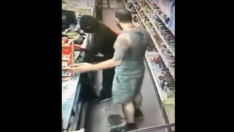 Kozak szybko pożałował swojej akcji w sklepie. Trafił na większego od siebie