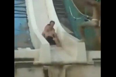 Hardcorowy zjazd dwóch typów do pustego basenu. To musiało się tak skończyć