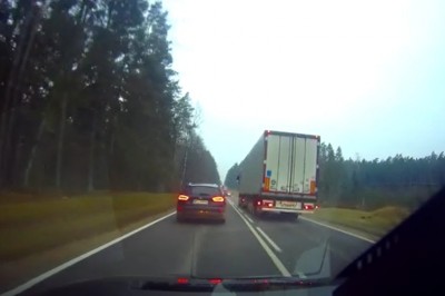 Mocna akcja podczas wyprzedzania. Ledwo uniknął czołówki 