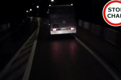 Wyścig TIRa i autobusu. Mocna przesada na publicznej drodze