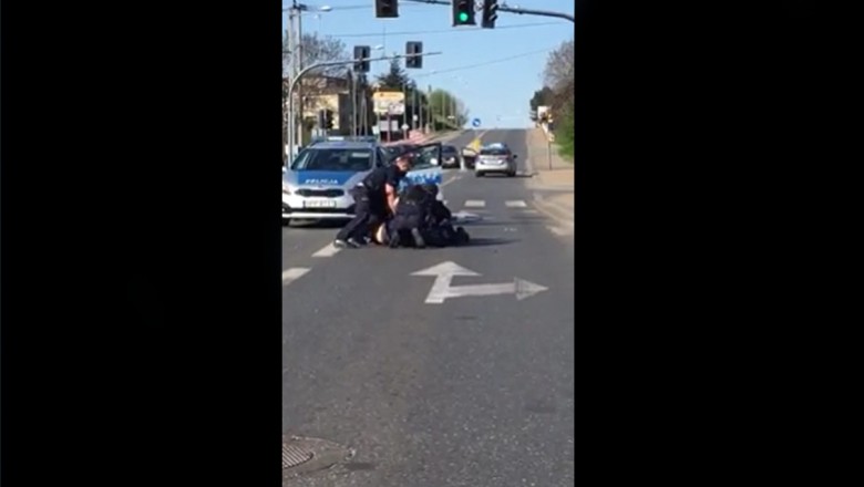 Czy to dopalacze? Typ kontra 4 policjantów - nagranie z Rybnika