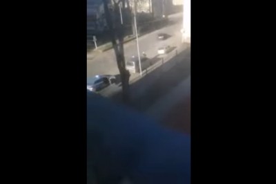 Konkretna akcja z policjantami nagrana przez przypadek 