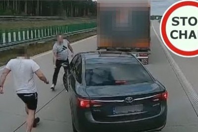 Wyścigi TIRów, wyhamowanie i groźby kierowców. Autostrada A4