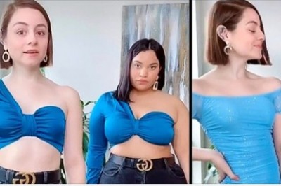 Dwie przyjaciółki pokazują jak takie same ubrania wyglądają na różnych typach sylwetek