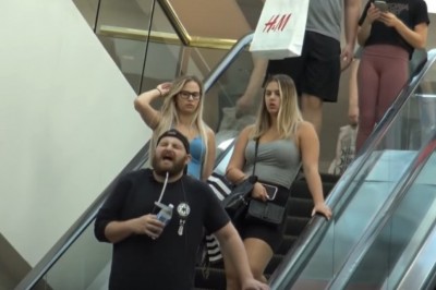 Miny dziewczyn bezcenne. Typ odwalił konkretną akcję na schodach