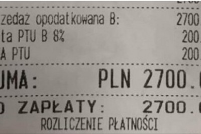 Ten rachunek z restauracji zaszokował wielu. Za jedną pozycję zapłacił 2700 zł 