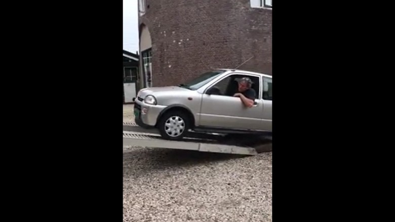 Kiedy nie jesteś mistrzem załadunku, ale postanawiasz wjechać na lawetę
