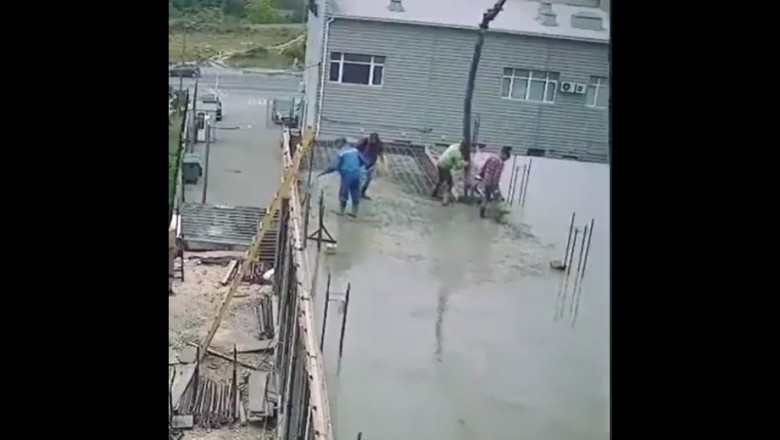 Budowlańcy i ich ciężki dzień w pracy. Majty chyba były do wymiany