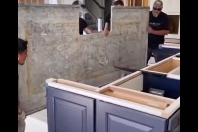 Trzech fachowców i ich nieudany montaż ogromnego blatu