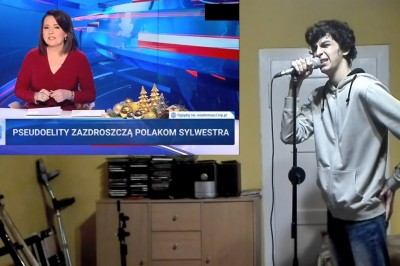 Gość nagrał piosenkę z tekstów z pasków Wiadomości TVP
