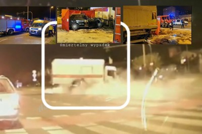 Dramatyczny wypadek Audi i dostawczego Iveco w Łodzi. Nagranie z wideorejestratora