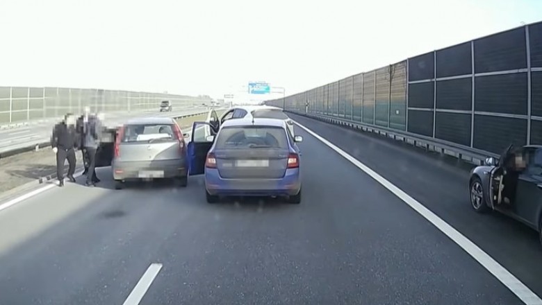 Obywatelskie zatrzymanie kierowcy na autostradzie A4