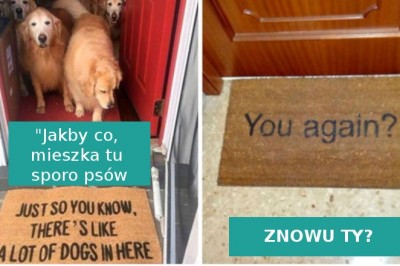 17 gości, którzy zostali przywitani zabawnymi wycieraczkami