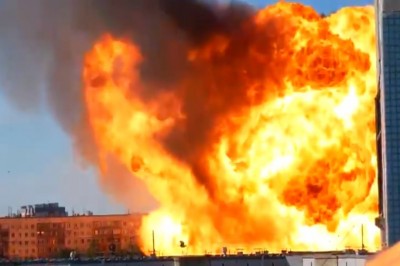 Stacja benzynowa wyleciała w powietrze. Nagrania świadków zdarzenia 