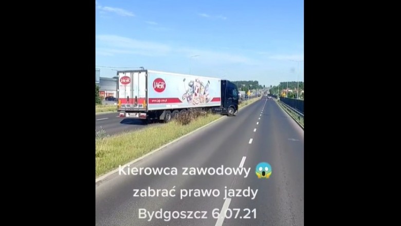 Wjechał TIRem pod prąd. Przejechał przez pas zieleni, żeby się ratować