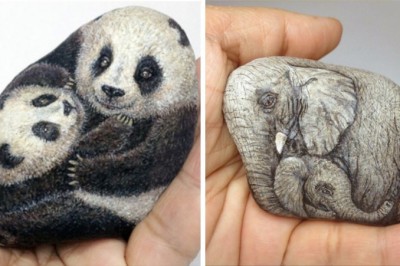 Tworzy niesamowite miniatury zwierząt malując je na zwykłych kamieniach